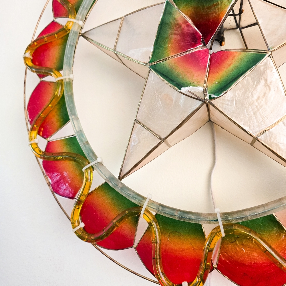 Vintage Christmas Capiz Parol Star - Picture 3 of 14